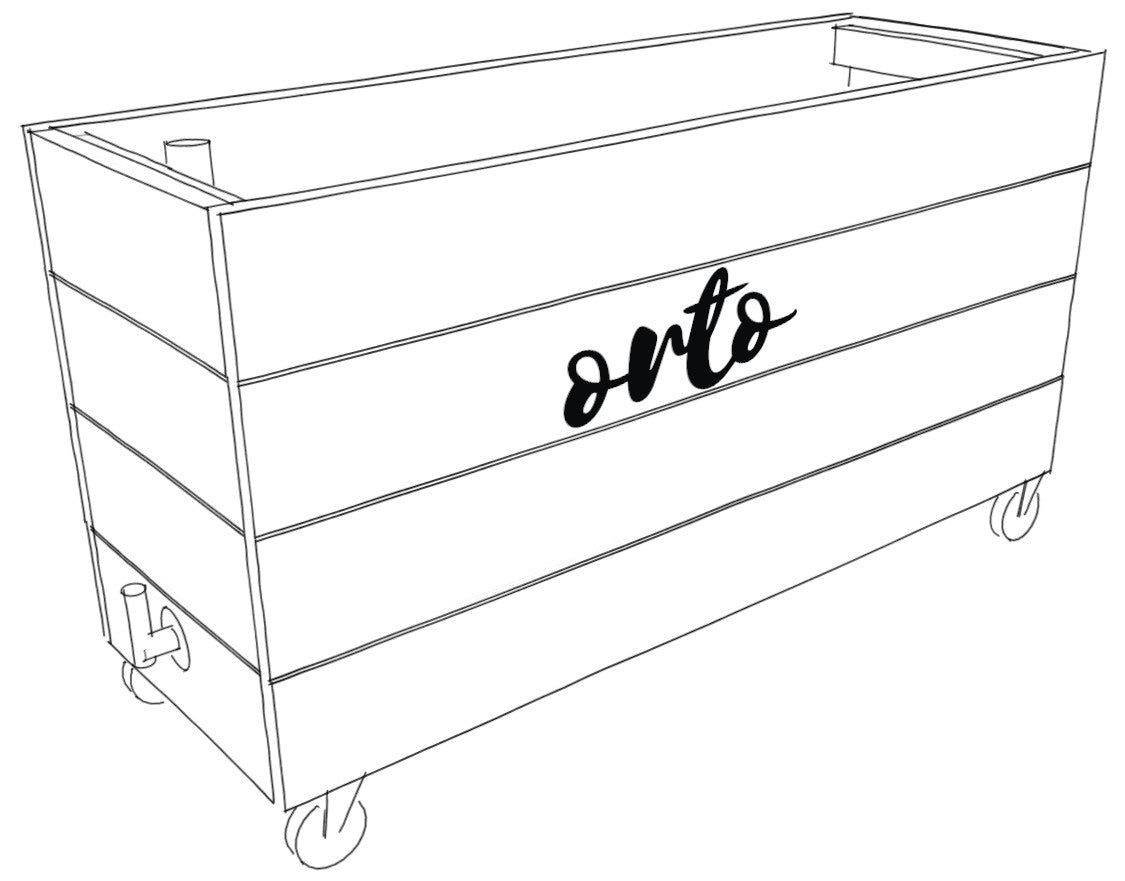 ORTO Self Watering Planter Box 120 x 42 x 69cm