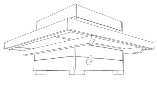 large cypress wicking bed with seating