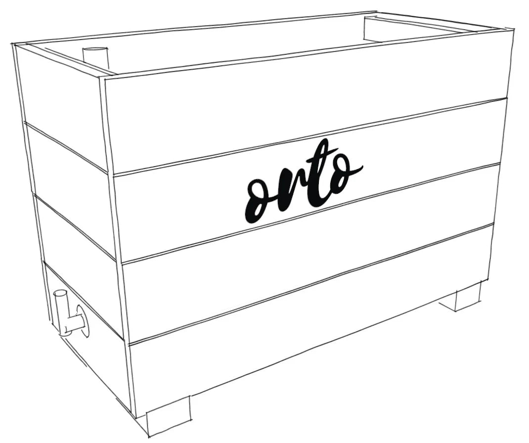 sketch of balcony self watering planter