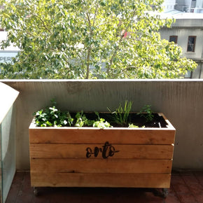 ORTO outdoor timber planter with wicking bed — Orto Urban Gardens